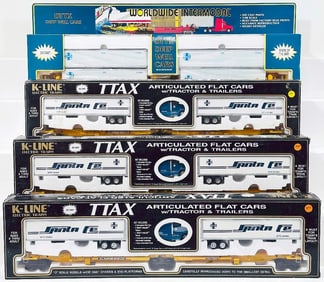 K-Line Modern O Gauge Santa Fe DTTX 2 Pack and Santa Fe TTAX 2 Pack X3 Boxed