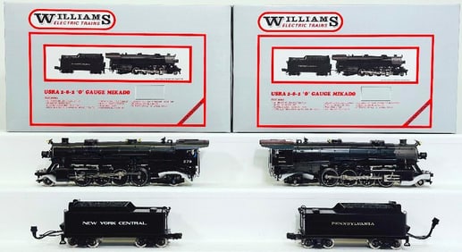 Williams Modern O Gauge New York Central USRA 2 - 8 - 2 Mikado Steam Locomotive and Tender