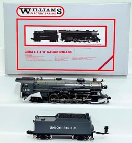 Williams Modern O Gauge Union Pacific USRA 2 - 8 - 2 Mikado Steam Locomotive and Tender Boxed