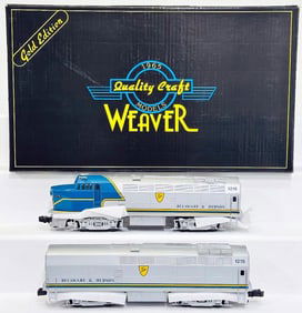 Weaver Modern O Gauge Delaware and Hudson Baldwin Sharknose A - B Diesel Set Boxed