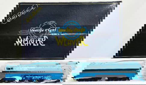 Weaver Modern O Gauge Santa Fe Blue Goose 4 - 6 - 4 Hudson PS 1.0 Boxed