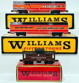 Williams Modern O Gauge Southern Pacific Aluminum Diner Car/Southern Pacific Aluminum Combine Car