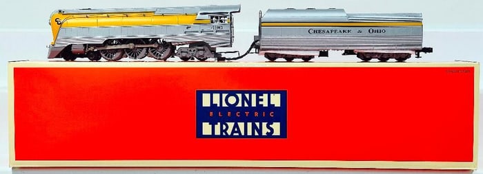 Lionel Modern O Gauge C&O Semi - Scale Streamline Hudson Locomotive and Tender Boxed