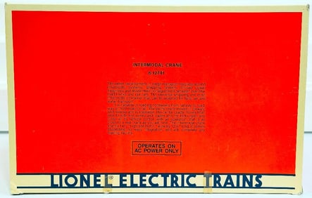 Lionel Modern O Gauge Intermodal Crane #6 - 12741 Boxed