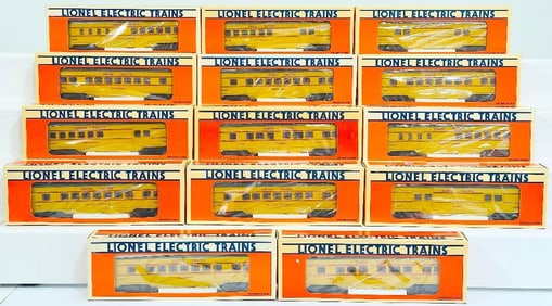 Lionel Modern O Gauge Fourteen (14) Assorted Union Pacific Passenger Cars Boxed
