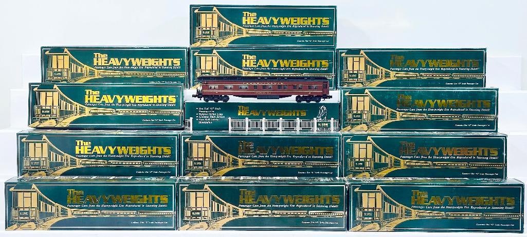 K-Line Modern O Gauge Union Pacific and Santa Fe Thirteen Assorted Heavyweight Passenger Cars Boxed (1 of 11)