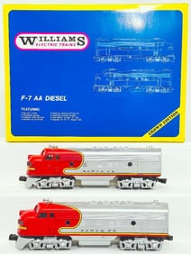 Williams Modern O Gauge Crown Edition Santa Fe Warbonet F - 7 A-A Diesel Units Boxed
