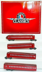Lionel Modern Classics O Gauge Four (4) Rail Chief Cars Boxed