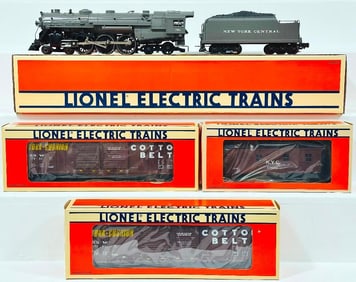Lionel Modern O Gauge New York Central 4 - 6 - 4 Hudson Steam Locomotive and Tender Boxed and Three