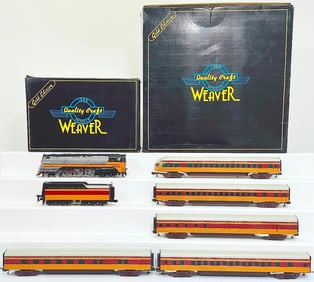 Weaver Modern O Gauge Milwaukee Road Hiawatha Scale Aluminum 5 Car Passenger Set/Milwaukee Road Hud.