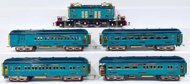 Rich-Art Modern Wide Gauge two tone blue American Flyer Replica President?s Special Passenger Set