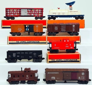 Lionel Postwar O Gauge Eight (8) Assorted Freight Cars