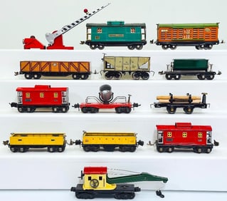 Lionel Prewar O Gauge Twelve (12) Assorted Freight Cars