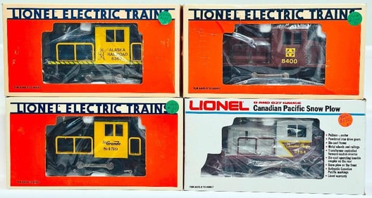 Lionel Modern O Gauge Santa Fe Rotary Snowplow/Alaska Railroad Motorized Unit/CP Snowplow