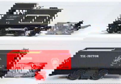 Lionel Postwar O Gauge 42 Picatinny Arsenal Switcher and 5511 Tie-Jector Car