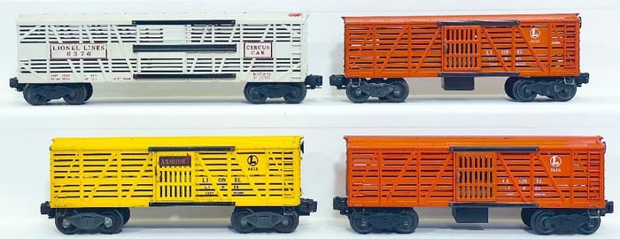 Lionel Postwar O Gauge Four (4) Assorted Freight Cars