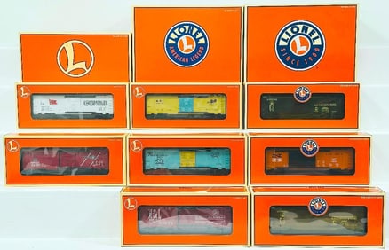 Lionel Modern O Gauge 6464 Box Car 2 Pack Overstamp CMJ LV/ASST. 6464 Series VIII/Double Door