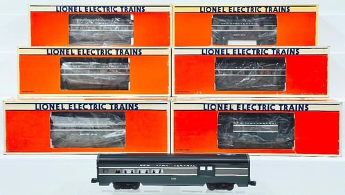 Lionel Modern O Gauge Seven (7) Assorted New York Central Passenger Cars
