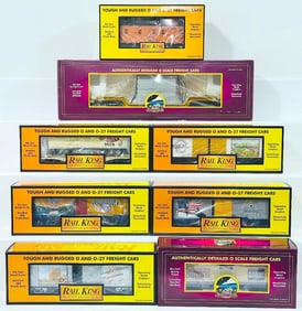 MTH Modern O Gauge Eight (8) Assorted Freight Cars Boxed