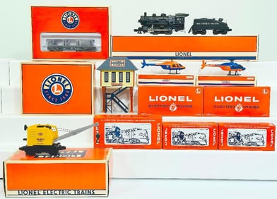 Lionel Modern O Gauge Operating Burro Crane/Southern Pacific 0 - 4 - 0 Locomotive and Tender