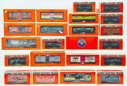 Lionel Modern O Gauge Twenty-Two (22) Assorted Freight Cars