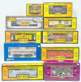 MTH Modern O Gauge Ten (10) Assorted Freight Cars Boxed