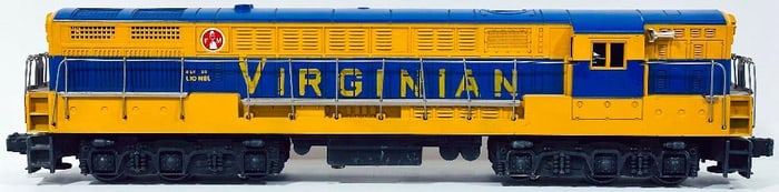 Lionel Postwar O Gauge 2322 yellow and blue FM Diesel