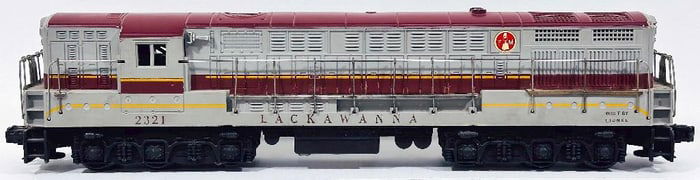 Lionel Postwar O Gauge 2321 gray and maroon top Lackawanna Switcher