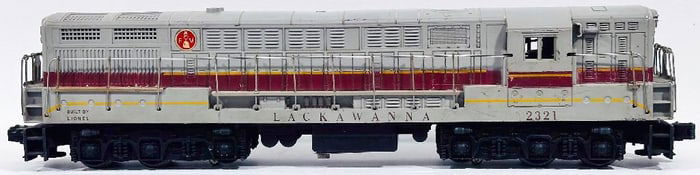 Lionel Postwar O Gauge 2321 gray and gray top of Lackawanna FM Diesel