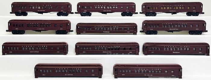 Lionel Postwar O Gauge Assorted Madison Cars