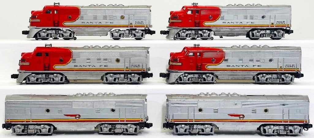 Lionel Postwar O Gauge Six (6) Assorted Santa Fe F3 Units (1 of 6)