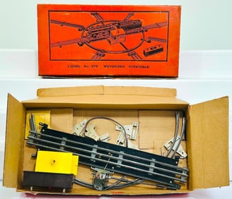 Lionel Postwar O Gauge 375 Motorized Turntable Boxed X2