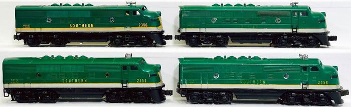 Lionel Postwar O Gauge 2356 Southern A Dummy Unit and 2356 Southern B Powered Unit