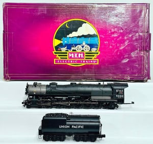 MTH Modern O Gauge Premier Union Pacific 4 - 12 - 2 9000 Steam Locomotive and Tender with PS 2.0
