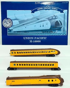 Lionel Modern O Gauge Union Pacific M–10000 Lionel Century Club II #6–51007 Streamliner Set