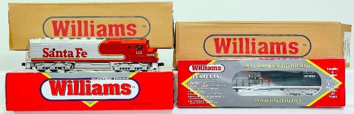 Williams Modern O Gauge FP 45 Powered Santa Fe Switcher Locomotive/SD 90 Western Pacific Switcher