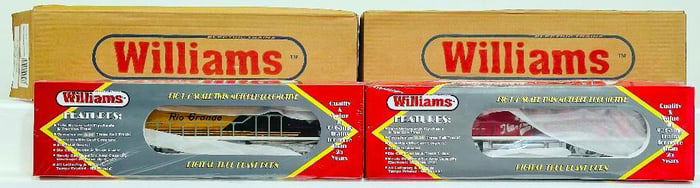 Williams Modern O Gauge SD 90 Rio Grande Switcher Locomotive and SD 90 MKT Katy Switcher Locomotive