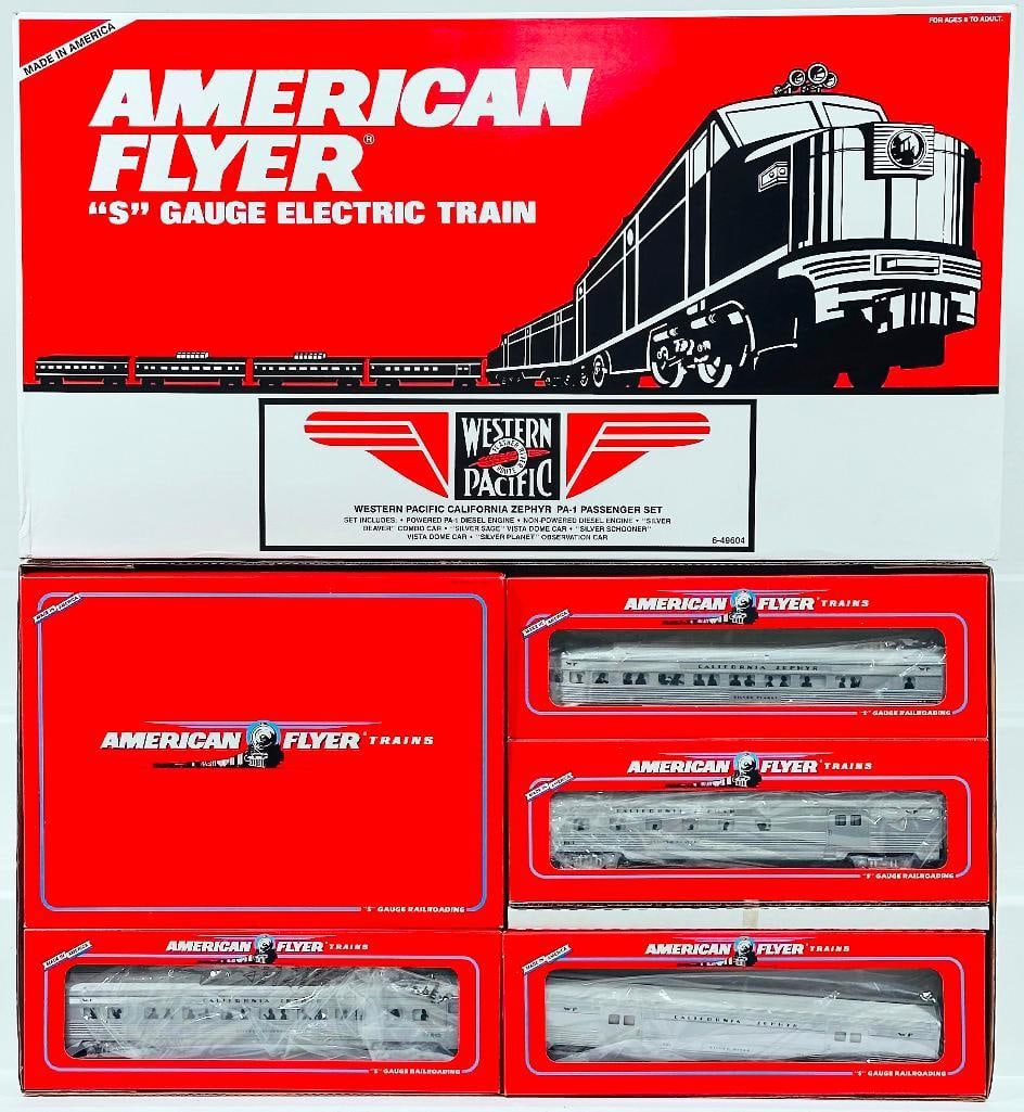 American Flyer Lionel Modern S Gauge Western Pacific California Zephyr PA-1 Passenger Set Boxed (1 of 10)