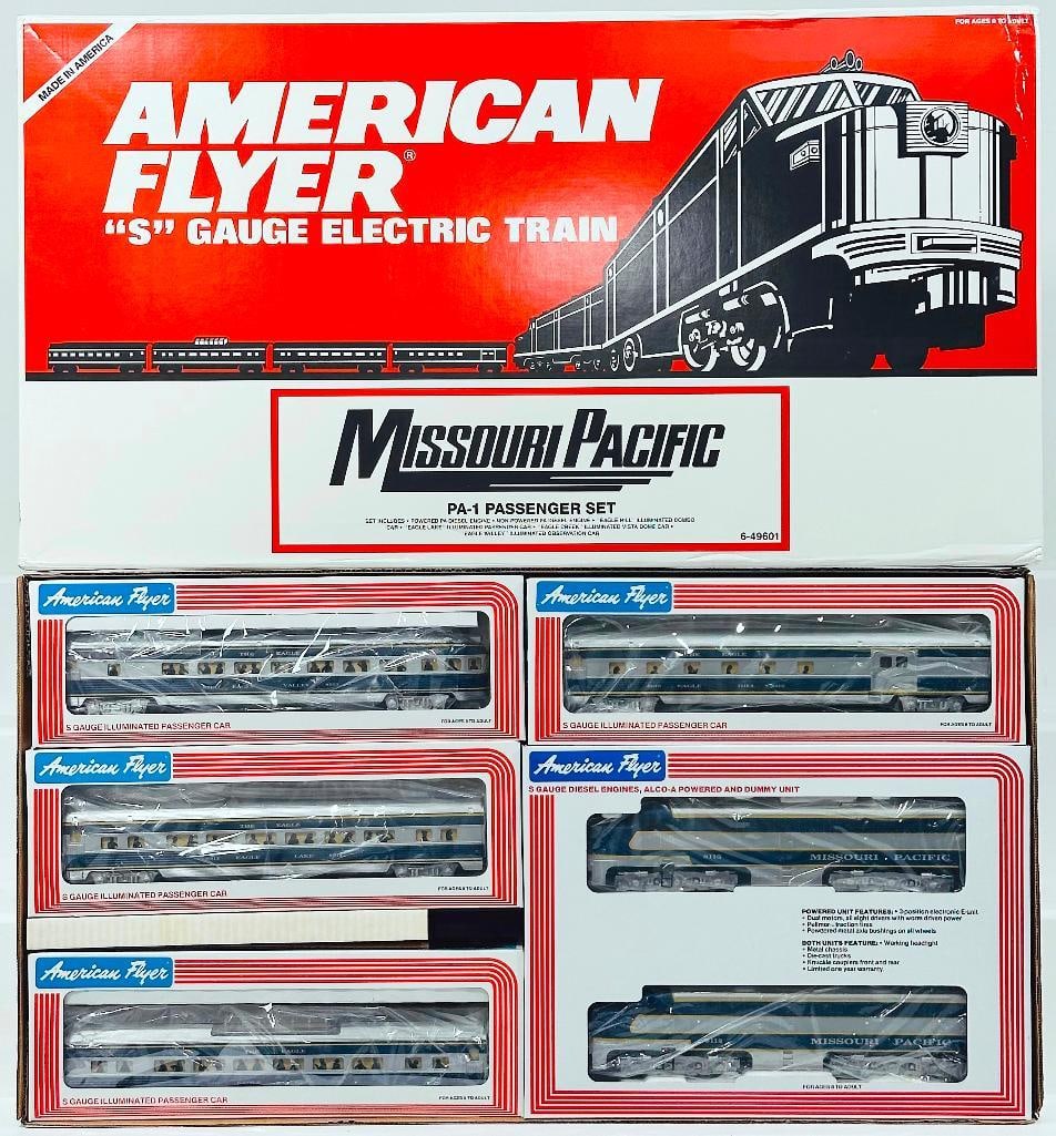 American Flyer Lionel Modern S Gauge Missouri Pacific PA-1 Passenger Set Boxed (1 of 4)