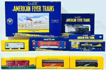 American Flyer Lionel Modern S Gauge 792 Railroad Terminal Reproduction/2006 NASG Car GE Brown Hoist