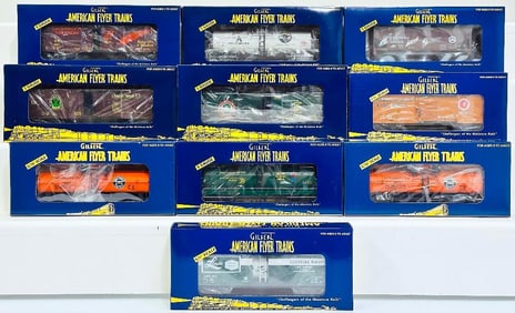 American Flyer Lionel Modern S Gauge Ten (10) Assorted Convention Freight Cars Boxed