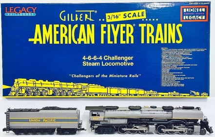 American Flyer Lionel Modern S Gauge Union Pacific #3977 Gray Challenger 4-6-6-4 Steam Locomotive