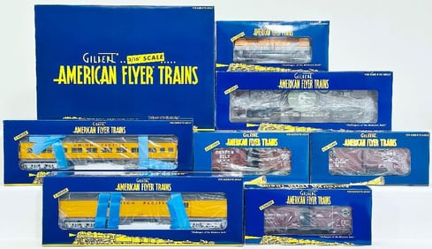 American Flyer Lionel Modern S Gauge Union Pacific Heavyweight 2 Pack Passenger Cars/5 Assorted Frei