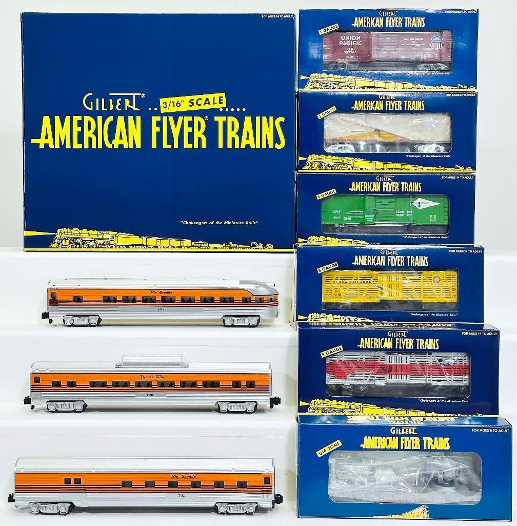 American Flyer Lionel Modern S Gauge Denver and Rio Grande Streamliner Passenger Car 3 Pack/6 Cars (1 of 9)