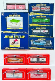 American Flyer Lionel Modern S Gauge 789 Baggage Smasher reproduction/741 Hand Car/Shed reproduction