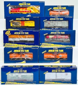 American Flyer Lionel Modern S Gauge Santa Fe GP-9 Diesel Switcher/Nine (9) Assorted Freight Cars