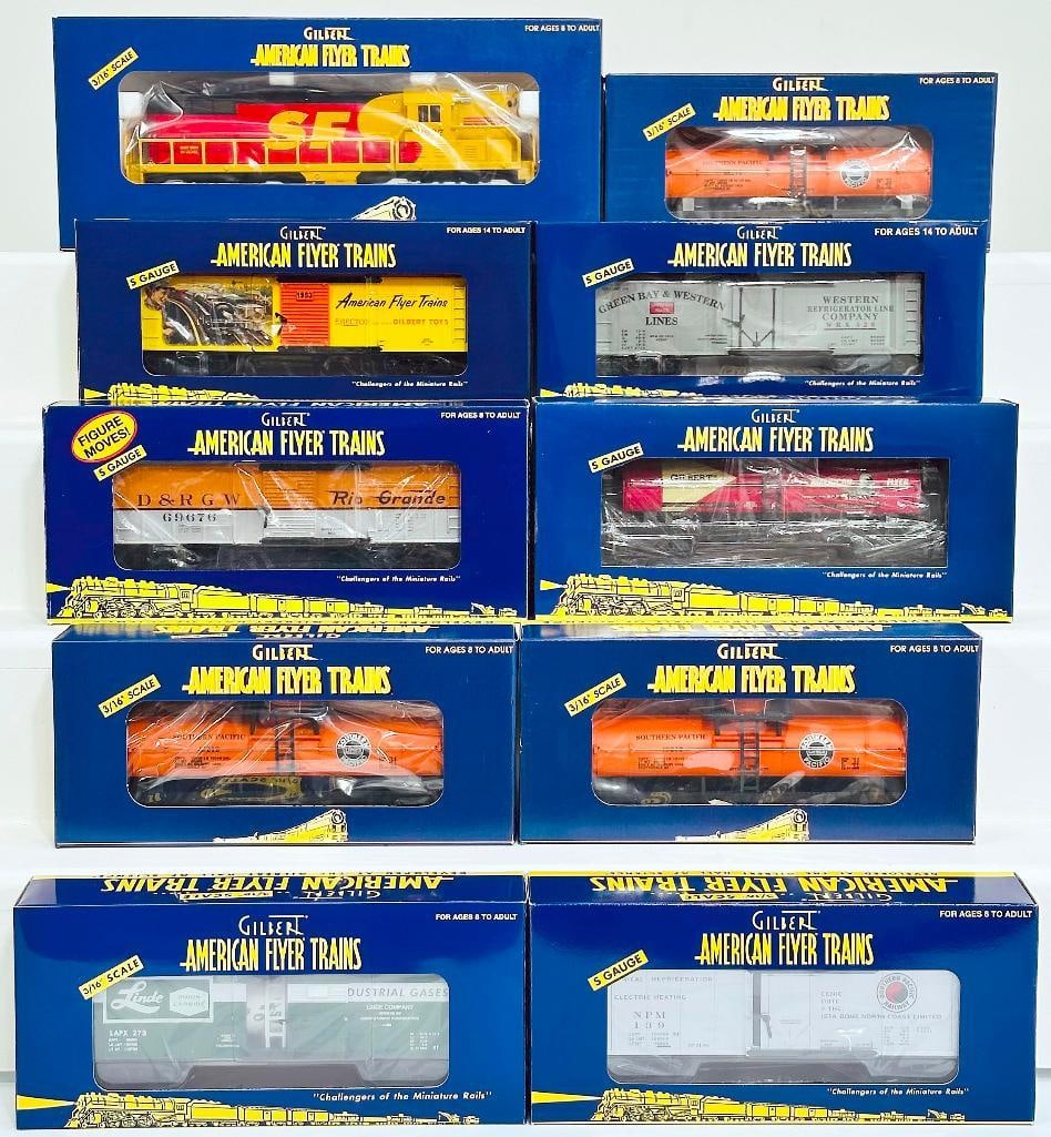 American Flyer Lionel Modern S Gauge Santa Fe GP-9 Diesel Switcher/Nine (9) Assorted Freight Cars (1 of 5)