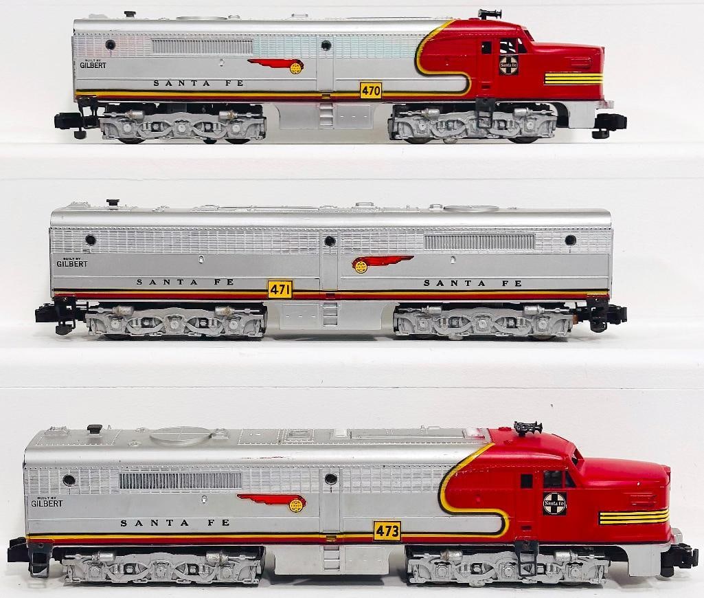 American Flyer Postwar S Gauge 470 - 471 - 473 Santa Fe A - B - A Alco Diesel Units (1 of 6)