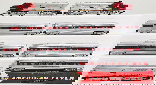 American Flyer Postwar S Gauge Set No. 20083 Deluxe Santa Fe Super Chief Passenger Set