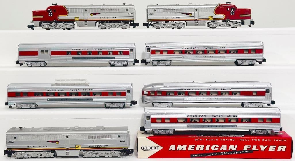 American Flyer Postwar S Gauge Set No. 20083 Deluxe Santa Fe Super Chief Passenger Set (1 of 9)